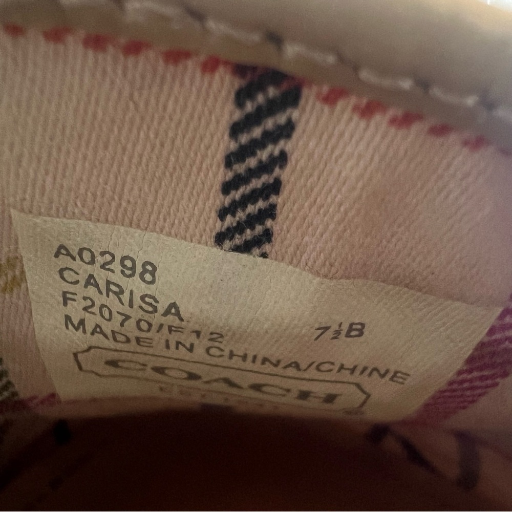 Coach Women's Monogram Beige Loafers - Picture 6 of 8